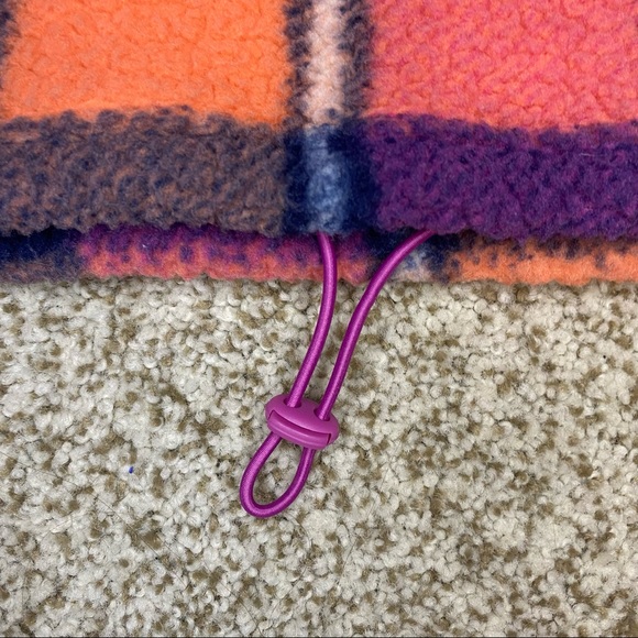 SOLD American Eagle plaid Sherpa half zip small - Picture 3 of 9